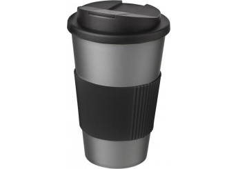 Copo Americano 350ml com pega e tampa  prova de derramamento