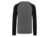 Sweatshirt BIO bicolor de homem com decote redondo e mangas raglan
