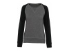 Sweatshirt BIO bicolor de senhora com decote redondo e mangas raglan