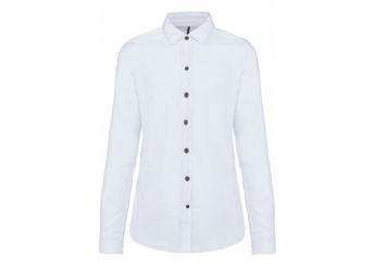 Camisa de linho de senhora de manga comprida
