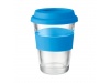 Copo 350ml de vidro com tampa e pega em silicone ASTOGLASS