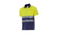 POLO DE ALTA VISIBILIDADE BICOLOR MANGA CURTA 160gr/m2 4XL 5XL