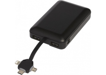 Powerbank sem fios 10.000mAh com cabo 3 em 1 Kano