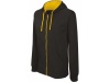 Casaco sweatshirt com capuz em contraste