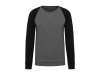 Sweatshirt BIO bicolor de homem com decote redondo e mangas raglan