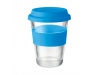 Copo 350ml de vidro com tampa e pega em silicone ASTOGLASS