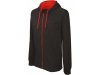 Casaco sweatshirt com capuz em contraste