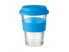 Copo 350ml de vidro com tampa e pega em silicone ASTOGLASS