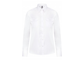 Camisa piloto de senhora de manga comprida