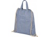 Mochila com cordes em algodo reciclado 210 g/m Pheebs