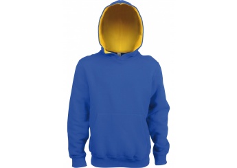 SWEATSHIRT DE CRIANA COM CAPUZ EM CONTRASTE