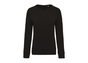 Sweatshirt BIO de senhora com decote redondo e mangas raglan