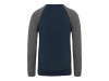 Sweatshirt BIO bicolor de homem com decote redondo e mangas raglan