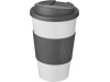 Copo Americano 350ml com pega e tampa  prova de derramamento