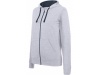 Casaco sweatshirt de senhora com capuz em contraste
