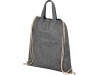 Mochila com cordes em algodo reciclado 210 g/m Pheebs