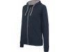 Casaco sweatshirt de senhora com capuz em contraste