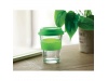 Copo 350ml de vidro com tampa e pega em silicone ASTOGLASS