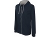 Casaco sweatshirt com capuz em contraste