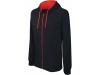 Casaco sweatshirt com capuz em contraste