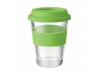 Copo 350ml de vidro com tampa e pega em silicone ASTOGLASS