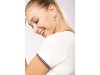 T-shirt de senhora em malha piqu com decote redondo