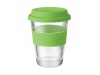 Copo 350ml de vidro com tampa e pega em silicone ASTOGLASS