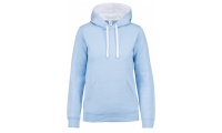 Sweatshirt de senhora com capuz em contraste