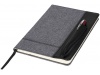 Bloco de notas A5 jaspeada com aspecto lateral similar a couro Heathered