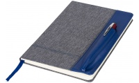 Bloco de notas A5 jaspeada com aspecto lateral similar a couro Heathered