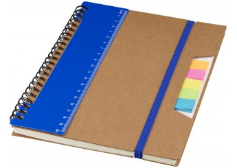 Caderno A5 de papel reciclado com rgua e notas adesivas Josie