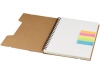 Caderno A5 de papel reciclado com rgua e notas adesivas Josie