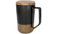 Caneca de cermica com tampa de madeira Tahoe