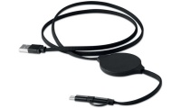Carregador wireless com cabo 3 em 1 integrado