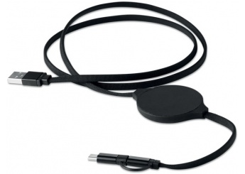 Carregador wireless com cabo 3 em 1 integrado
