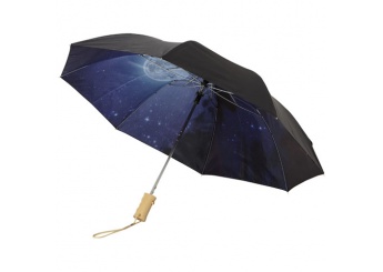Guarda-chuva dobrvel automtico de 2 seces 21 Polegadas Clear-night