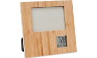 Moldura com estao meteorolgica em bambu ZENFRAME