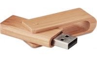 USB 16GB com capa protetora de bambu