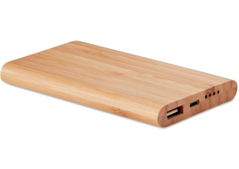 PowerBank 4000mAh com revestimento de bambu ARENAPOWER