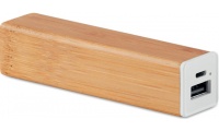 PowerBank 2200 mAh com acabamento em bambu POWERBAM