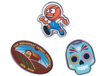 Pin de lapela de forma personalizada com impresso colorida