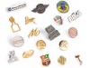 Pins de metal polido