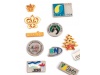 Pins de metal polido