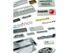 Placas de metal variadas