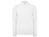 Polo Manga Comprida B&C ID.001 180g Branco