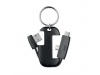Porta-chaves com cabos usb, micro usb e Type-C