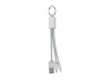 Porta-Chaves com 1A micro USB e cabo de carga tipo C