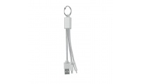 Porta-Chaves com 1A micro USB e cabo de carga tipo C