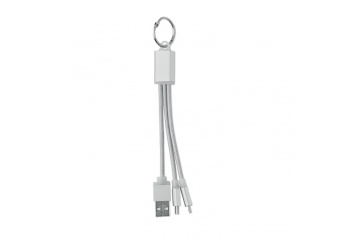 Porta-Chaves com 1A micro USB e cabo de carga tipo C