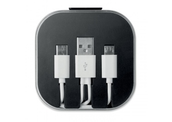 Cabo de carregamento micro USB e tipo C 1A.